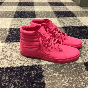 Vans- Neon Pink High Top Vans. Size:12